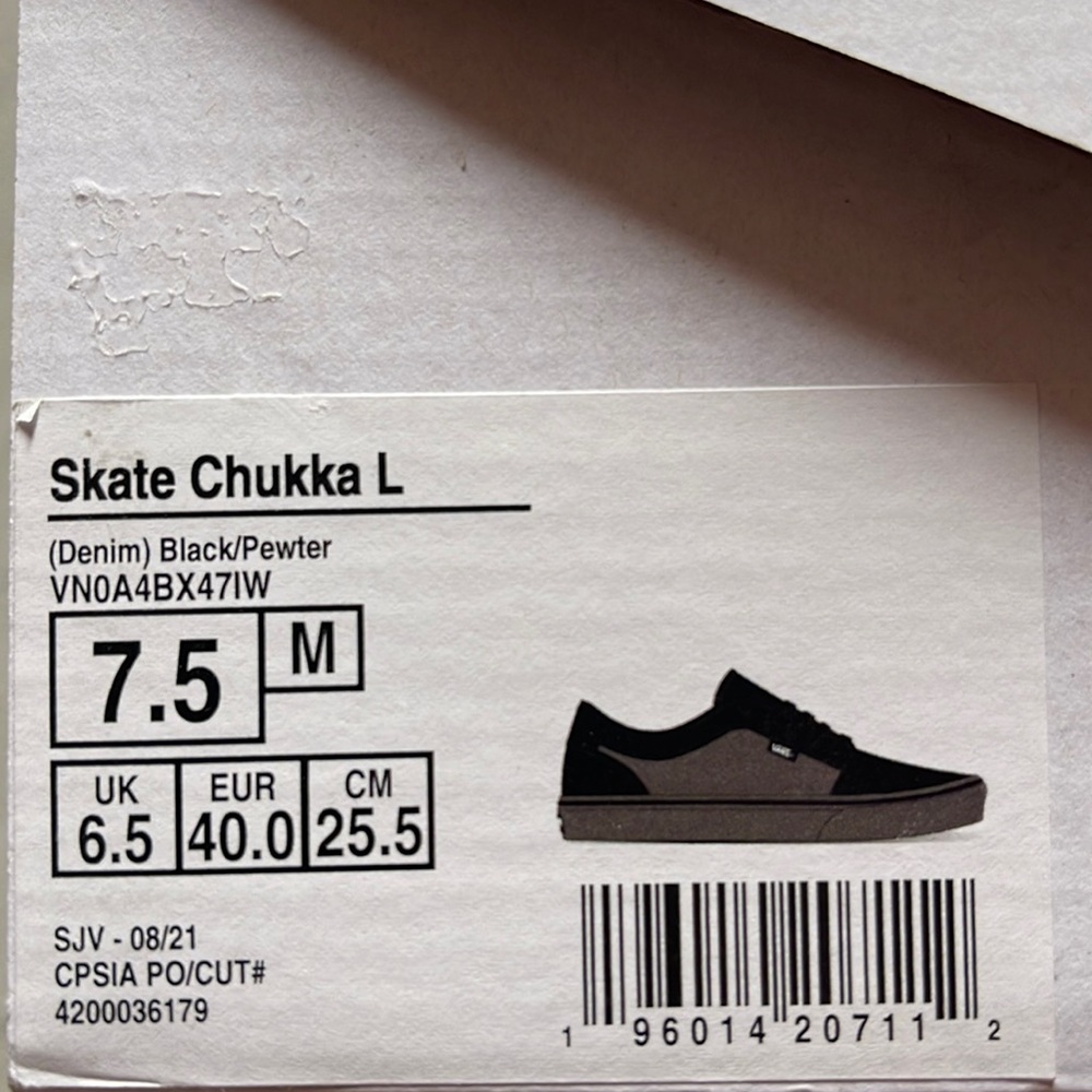 Vans Skate Chukka Low Men’s sneakers Denim Black/Pewter - Picture 15 of 16